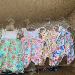 Baby rompers and character onesies