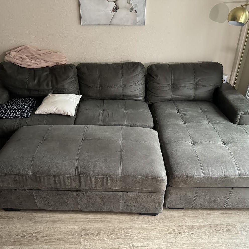 Gray Couch - 3 Pieces 