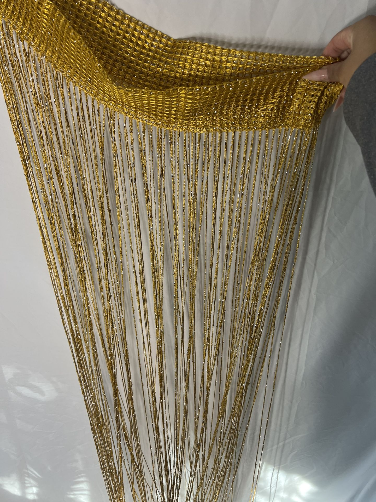 Gold And Silver Tassel Curtain