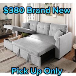 New In Box 📦 L Sectional Sofa Bed Couch 🛋️ Brand New In Box Light Gray Color Pick Up Only ‼️