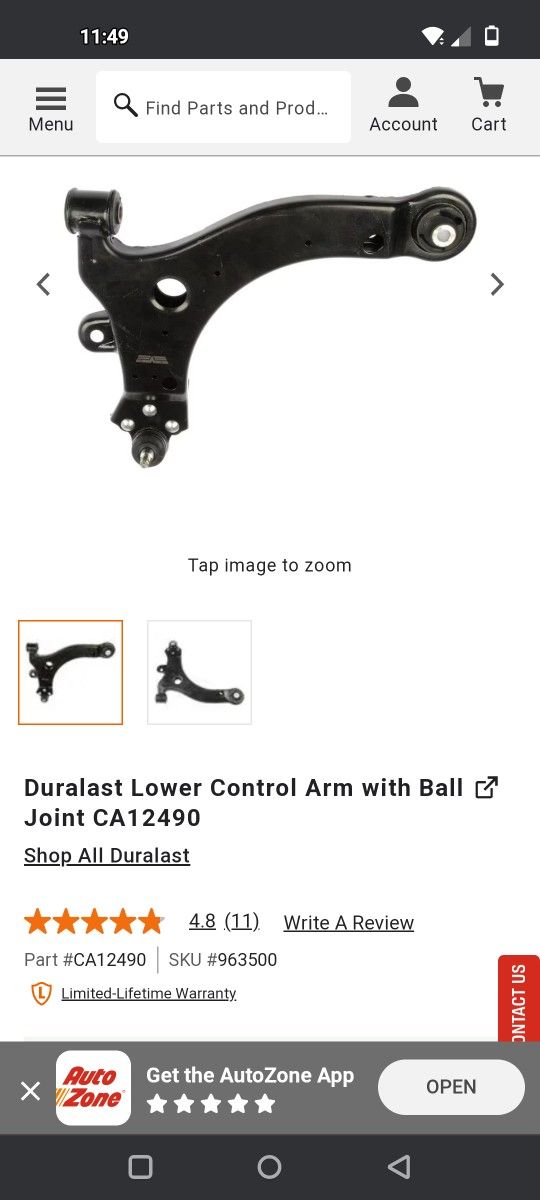 Front Lower Control Arms Chevy, Buick, Pontiac 