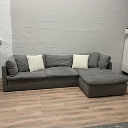 Gray Feather Filled Sectional 