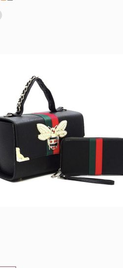  Black Satchel With Wallet