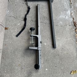 Pet Grooming metal clamp with adjustable arm.