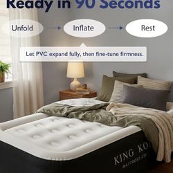 80 Cash Near AV College King Koil Luxury Twin Air Mattress with Built in Pump, 20” Double High Twin Size Premium Airbed, Inflatable Blow Up Mattress
