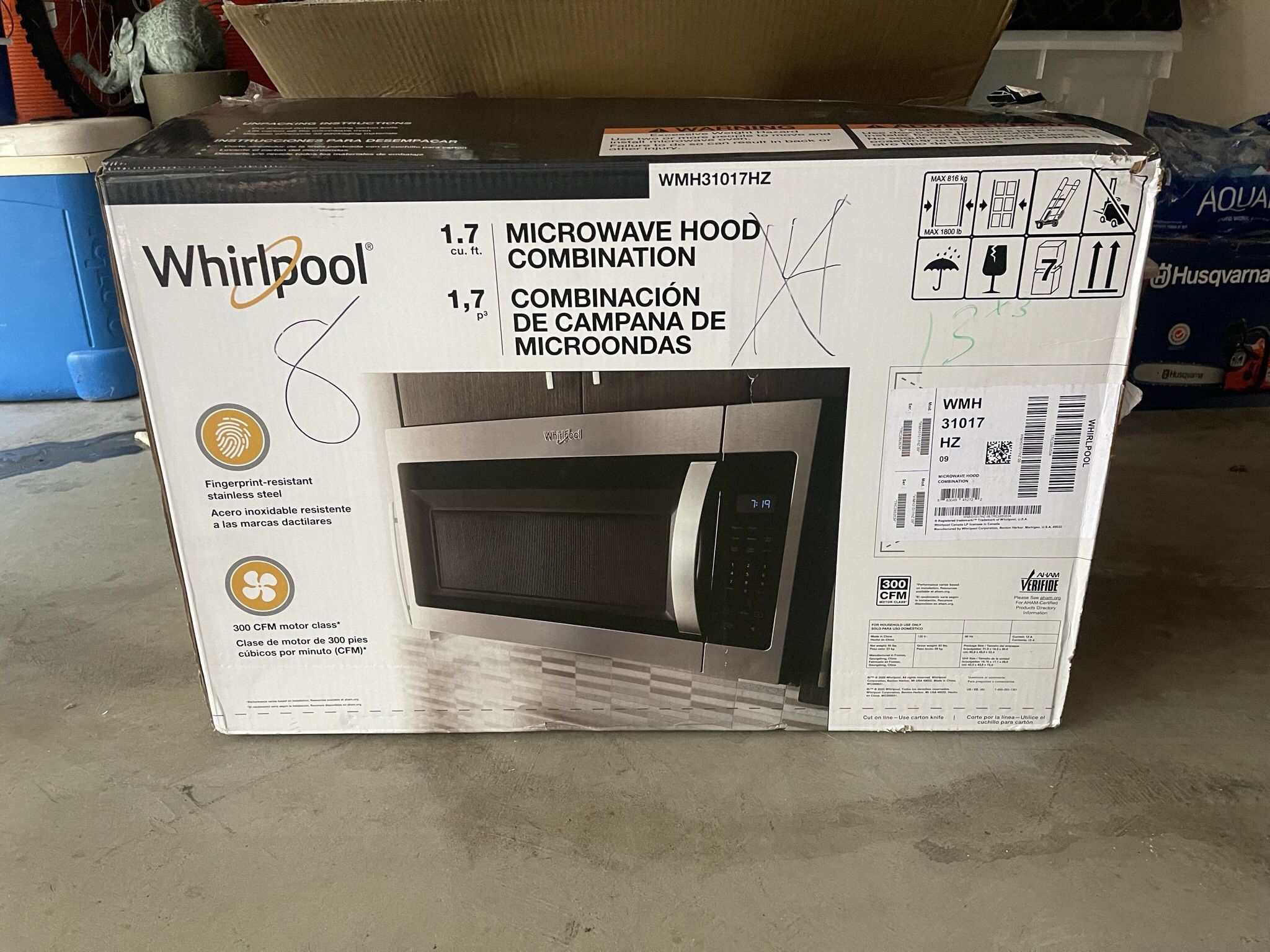 Whirlpool Over The Range Microwave Hood