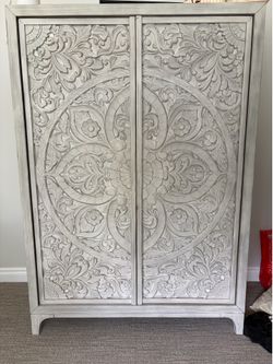 Whitewashed Accent Cabinet / Armoire