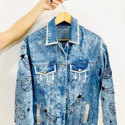 Painted Custom Jean Jacket