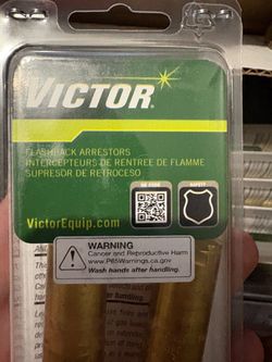 Quantity 18 Victor Flashback Arrestors