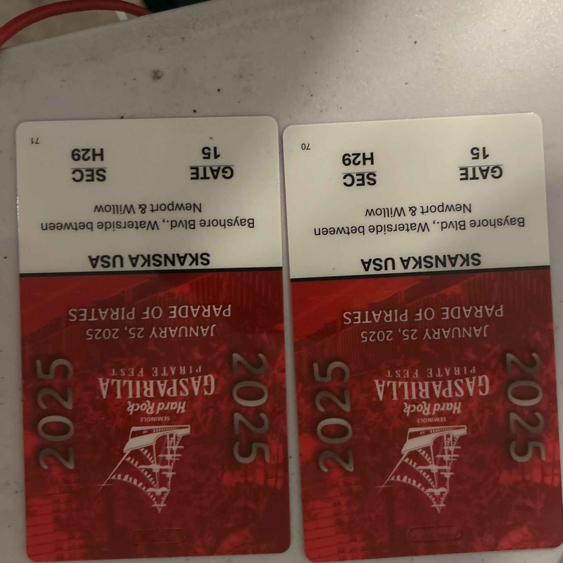 Gasparilla Tent Ticket
