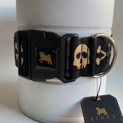 2” Skulls And Bones Dog Collar