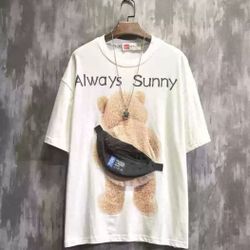 Graphic T-shirt Backpack Bear - White