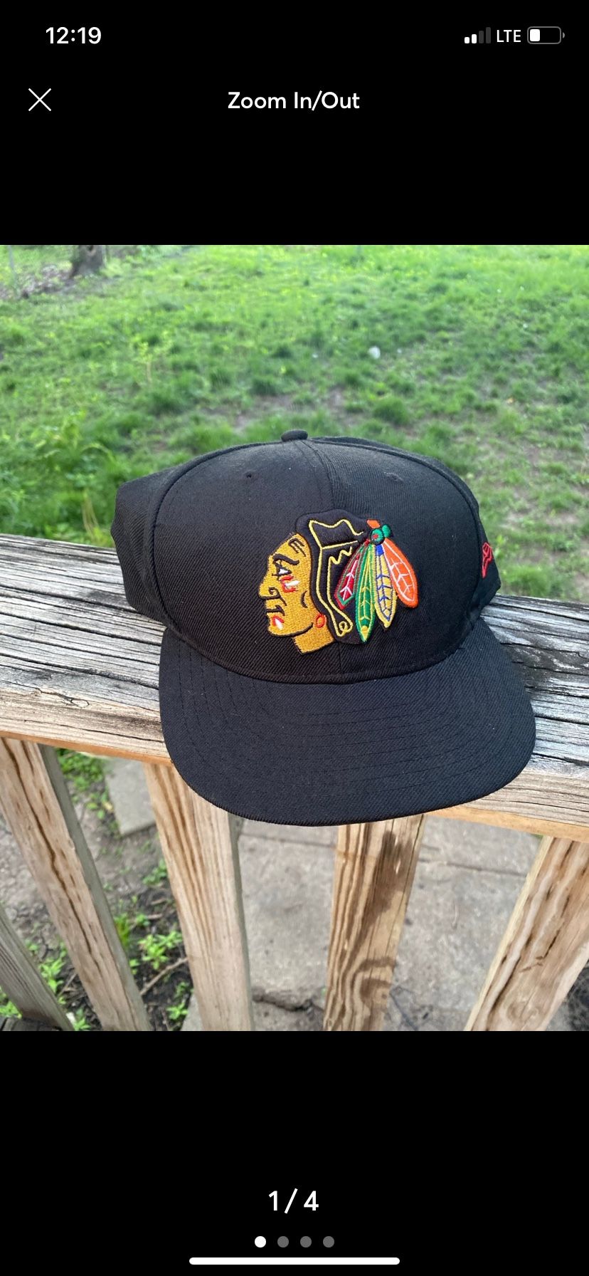 Chicago sports hat fitted 7 3/4 Blackhawks