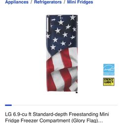 Brand New in Box American Flag Fridge!!!