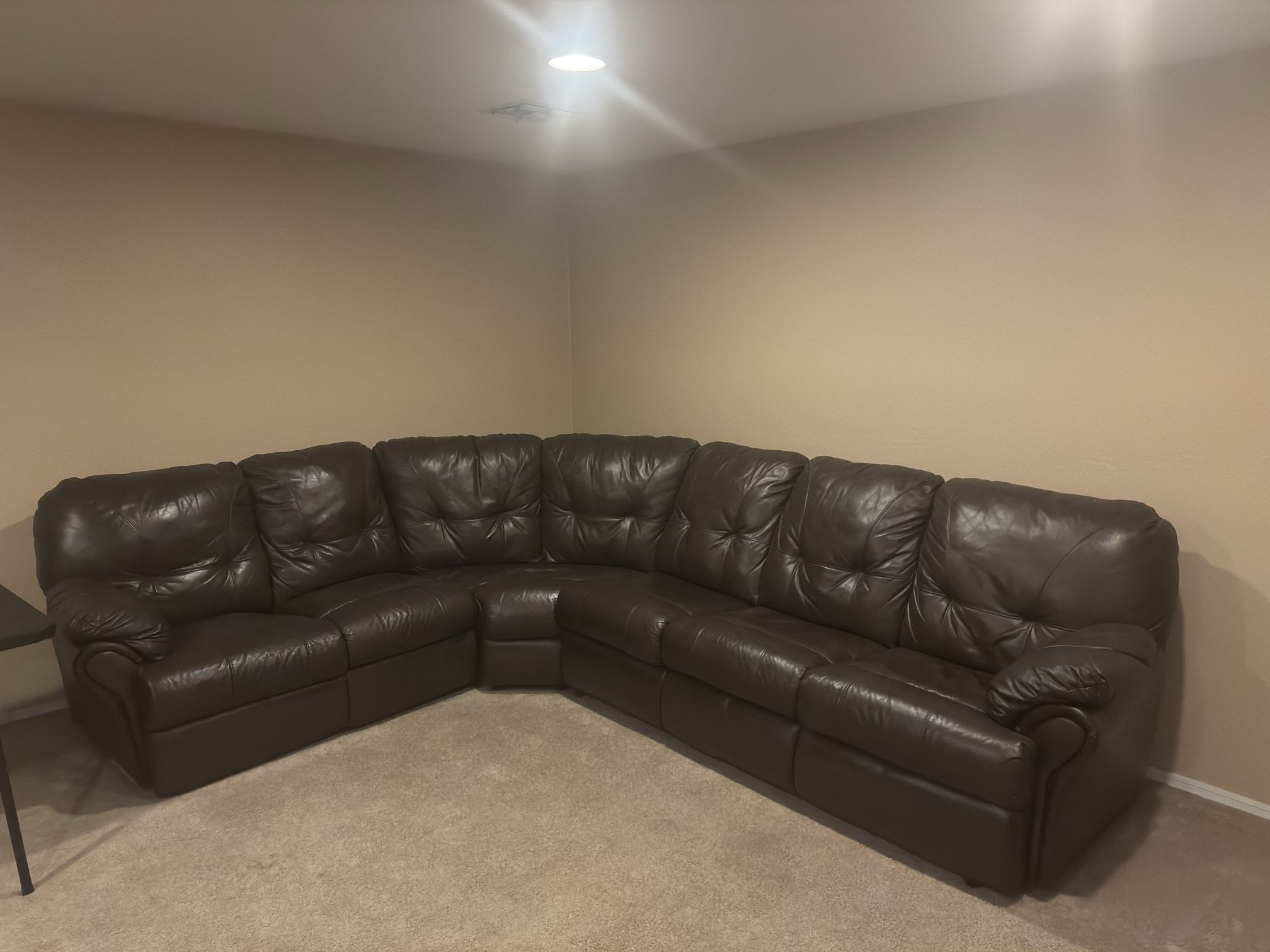 Leather Sofa / Bed