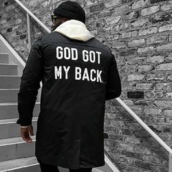 God Got My Back Trench Coat Medium