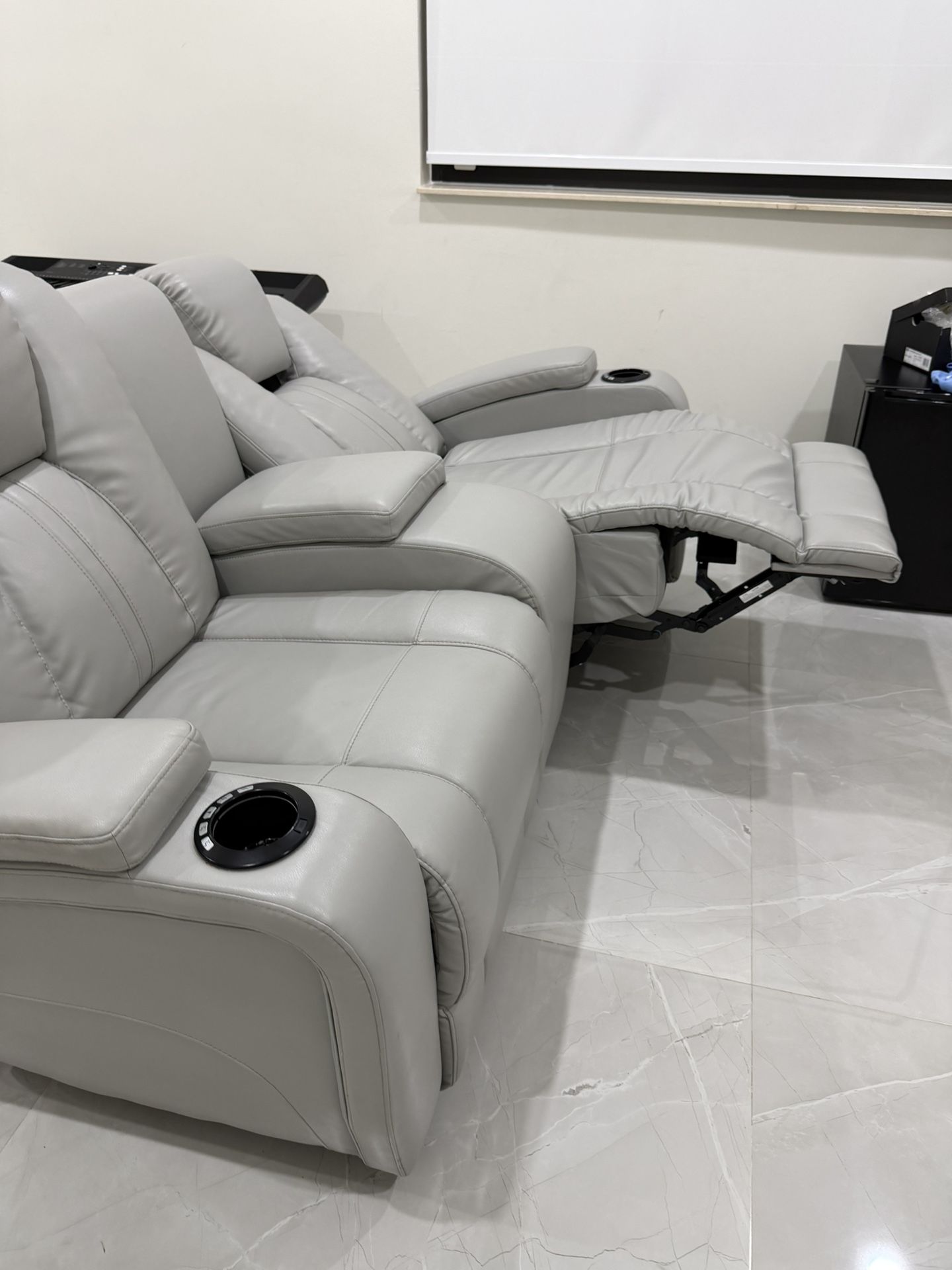 2 Seater Fully Reclinable Couch With Storage Compartments