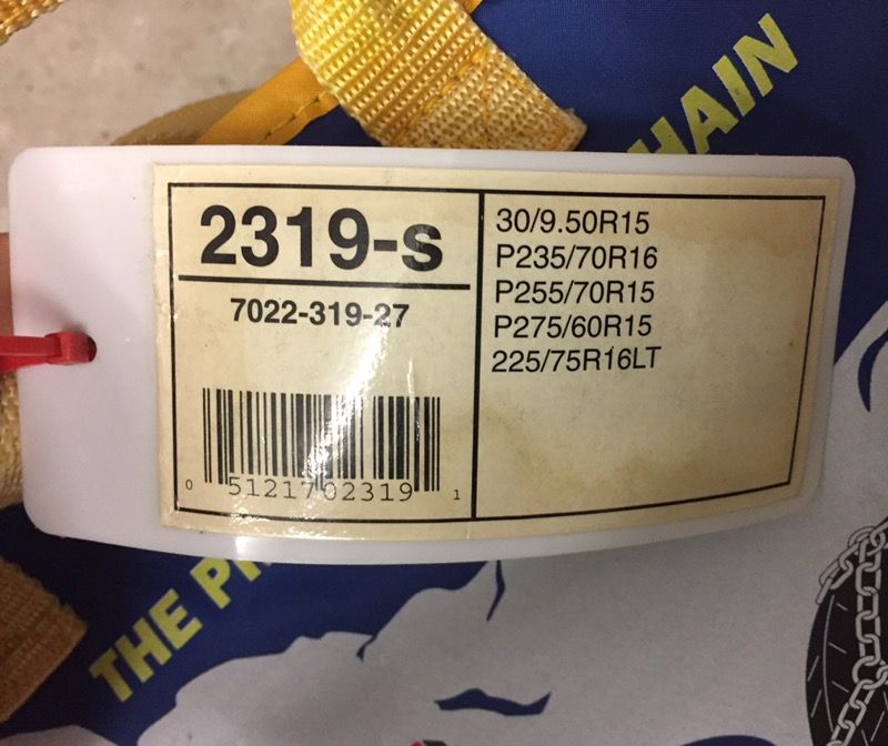 Les Schwab 2319 Tire Chains NEW