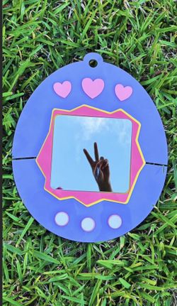 Tamagotchi wall mirror decor