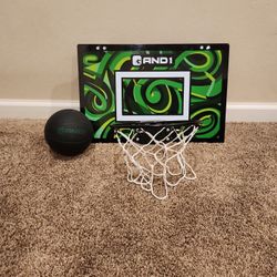 AND1 MINI Basketball Hoop, With Ball.