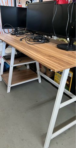 Office Table + Monitors + Keyboard&Mouse Set