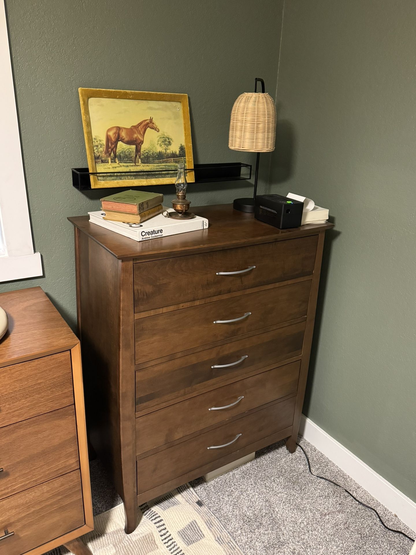 MCM 5 Drawer Dresser - Solid Wood 