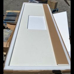 60 Carrara White Quartz Vanity Countertop with Sink and Back Splash