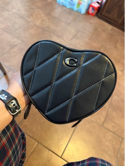 Cross body heart bag, coach