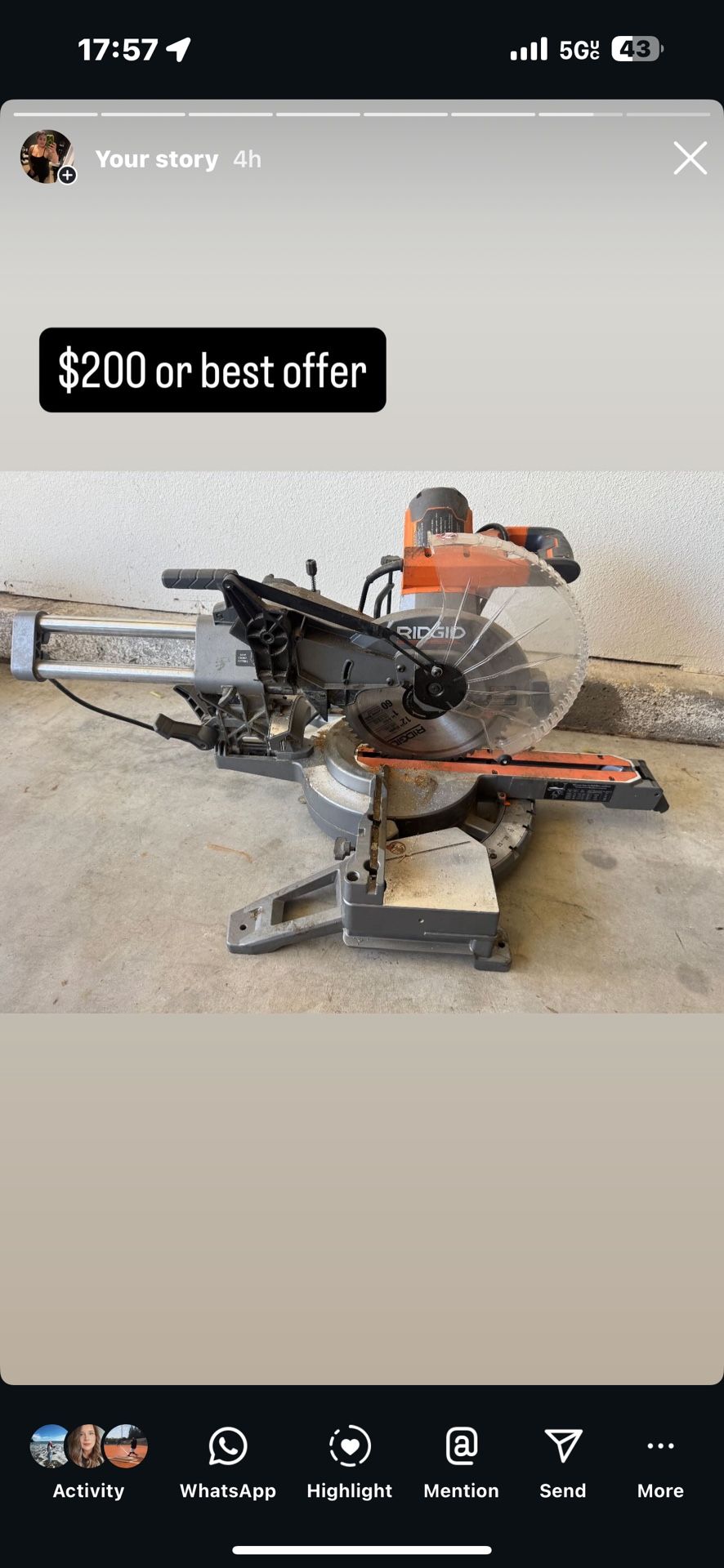 Rigid table saw