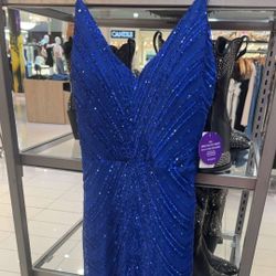 Special Occasion Sparkling Blue Medium long dress