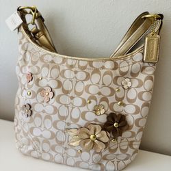 Brand New: Coach Signature Poppy Floral Tote/hobo/crossbody