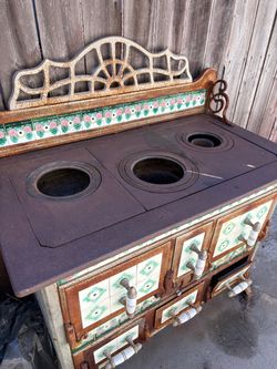Antique Vintage Enamel Stove