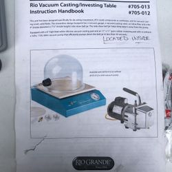 Vacuum Casting Table