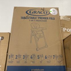 Graco Table2Table Premier Fold 7-in-1 Highchair grows with your child from infant to toddler and converts to a toddler-sized table and chair