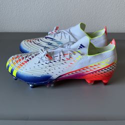 Adidas Predator Edge.1 L SG GW1014 White Soccer Cleats Shoes - Men's 