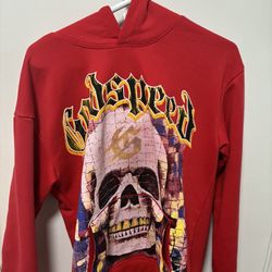 Red Godspeed Skull Hoodie 