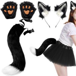 Accessories for a Halloween cat costume. For an adult or child.