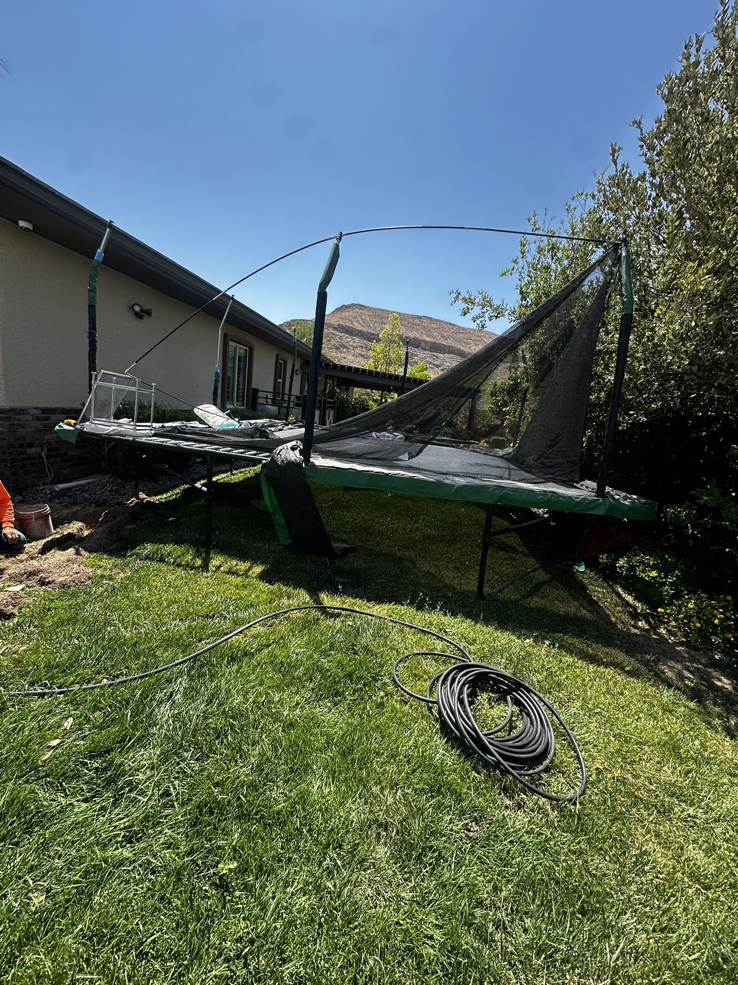 Machrus Upper Bounce 16 X 16 Ft Square Trampoline Set With Premium