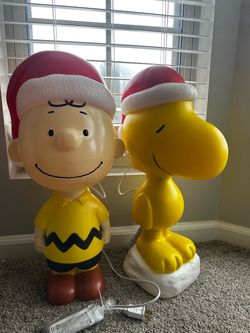 Peanuts Charlie Brown & Woodstock Christmas Blow Molds