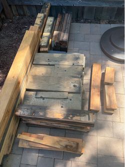 Used pressure-treated lumber from dismantled planter boxes