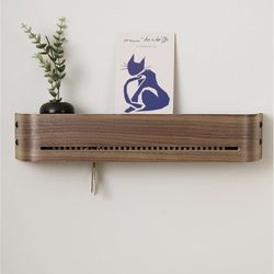 GEMAPOCO® Key Holder Wall Mount with 5 Retractable Hooks, 17-inch