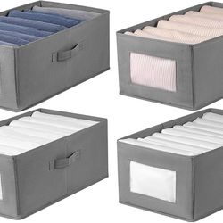 4 Packs Grey Storage Bins 
