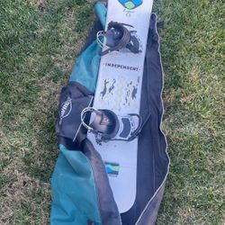 Snowboard And Bag