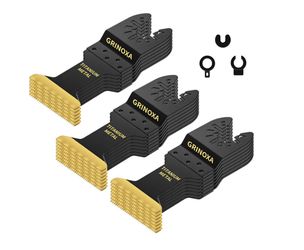 20pcs Titanium Oscillating Saw Blades, Universal Multitool Blades for Metal Nails Wood Cutting, Oscillating Tool Blade for Hard Material, Multi Tool B