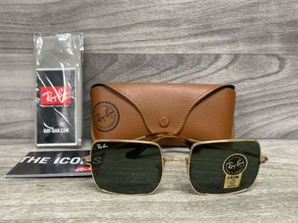 Ray-Ban RB1971 Square Metal Sunglasses With Classic Flat Lenses (A1D028502)
