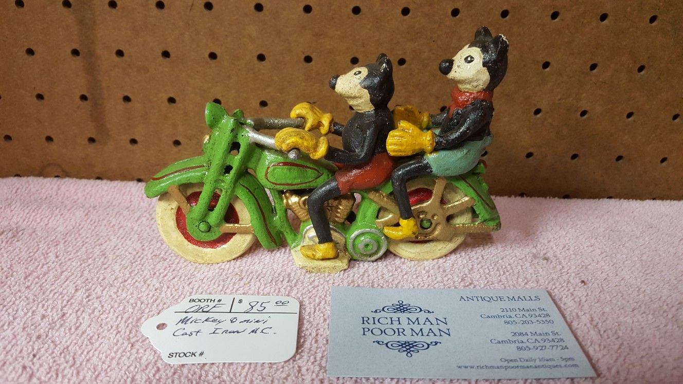 Harley Davidson Mickey + Minnie Mouse Cast Metal 