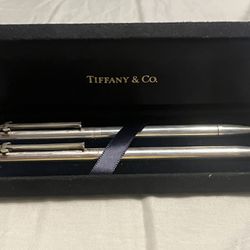 Tiffany And Co  Sterling Silver Pen And Pencile Set