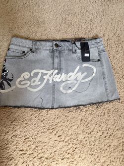 Grey Ed Hardy Skirt