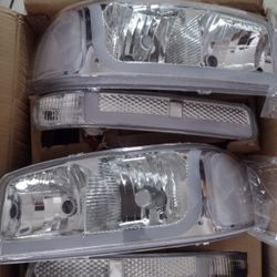 99-06 GMC Sierra Led Sequential Headlights Luces Micas Faros