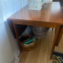 Kipp Stewart for Drexel Walnut Drop-Leaf Dining Table